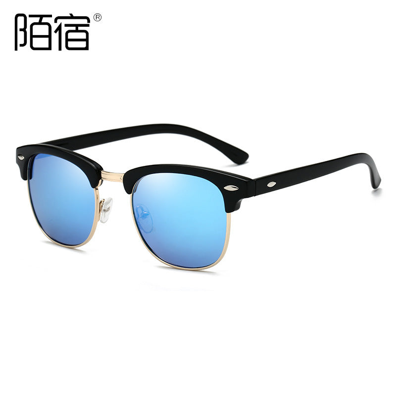 Moju 3016 Polarized Sunglasses European and American Style Retro Men's Anti-Uv Trendyy Women's Rice Nail Sunglasses Wholesale