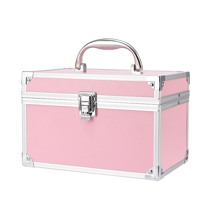 Professional ear picking and foot washing KTV practical toolbox single open double-layer cosmetic case with mirror beauty eyelash storage box