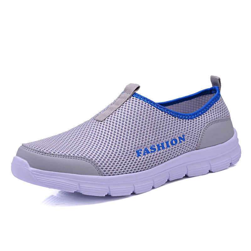 New Summer Mesh Men's Shoes Breathable Mesh Casual Sports Women's Shoes Korean Style Couple Shoes Mesh Shoes Men's Running Shoes