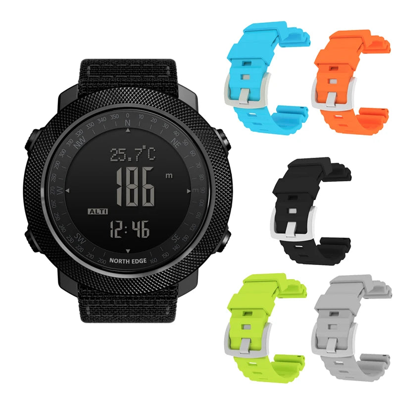 Montre Digitale Sport Étanche — Boussole &amp; Altimètre