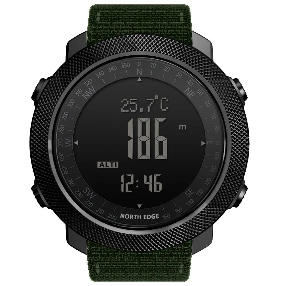 Montre Digitale Sport Étanche — Boussole &amp; Altimètre