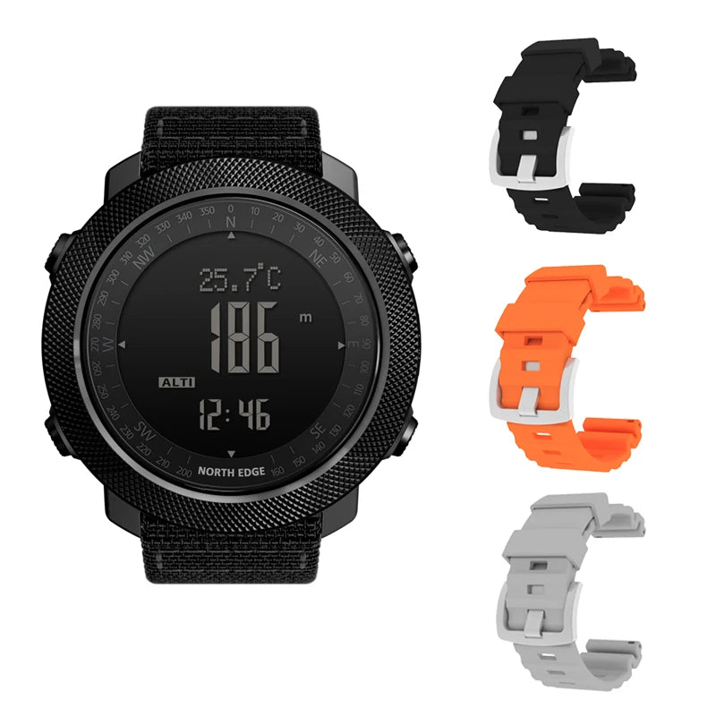 Montre Digitale Sport Étanche — Boussole &amp; Altimètre
