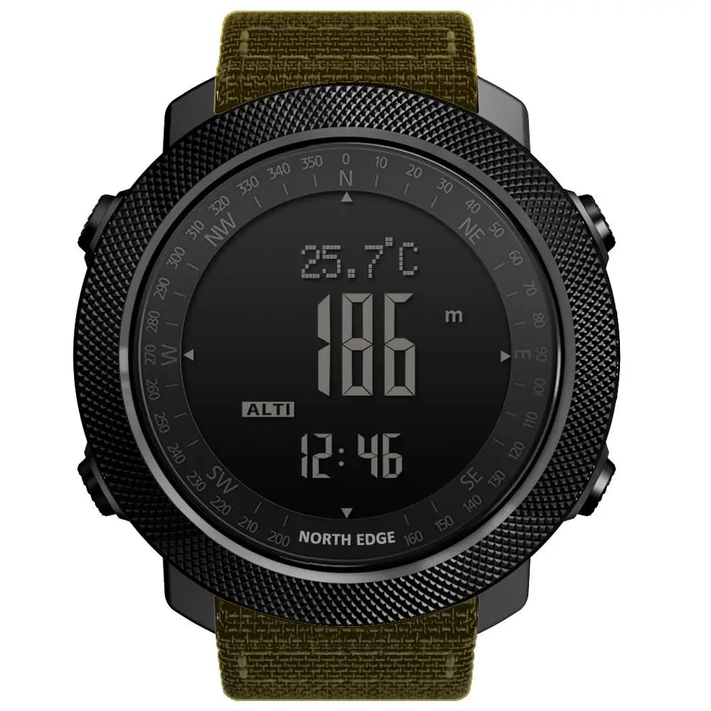 Montre Digitale Sport Étanche — Boussole &amp; Altimètre