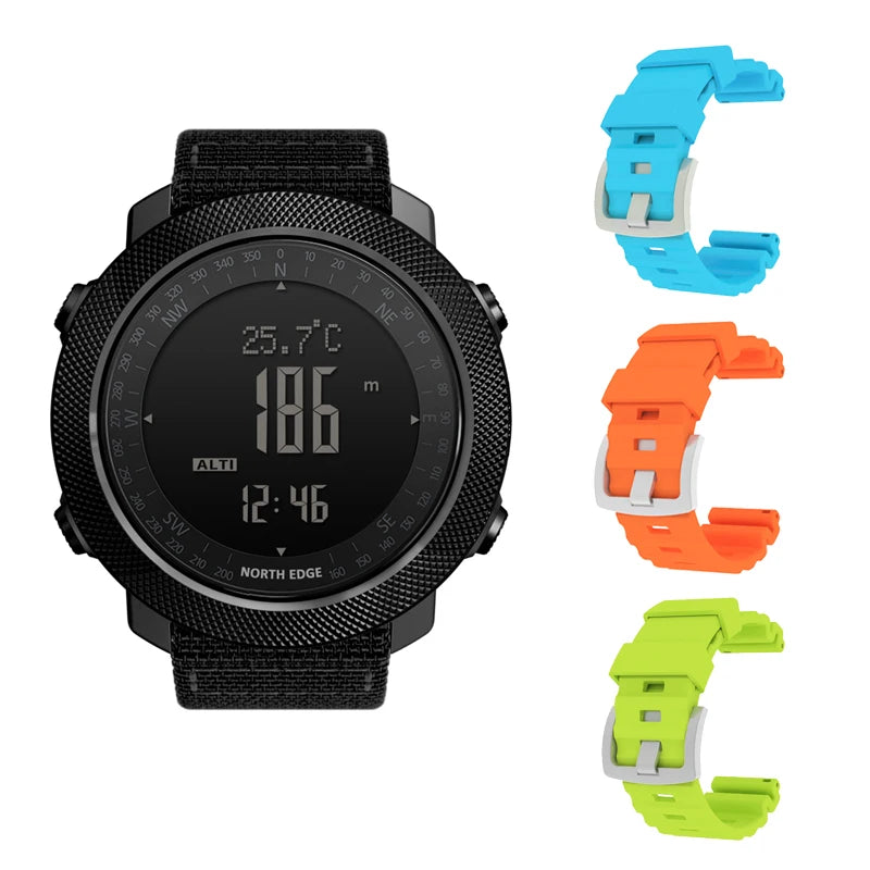 Montre Digitale Sport Étanche — Boussole &amp; Altimètre