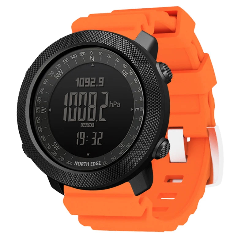Montre Digitale Sport Étanche — Boussole &amp; Altimètre