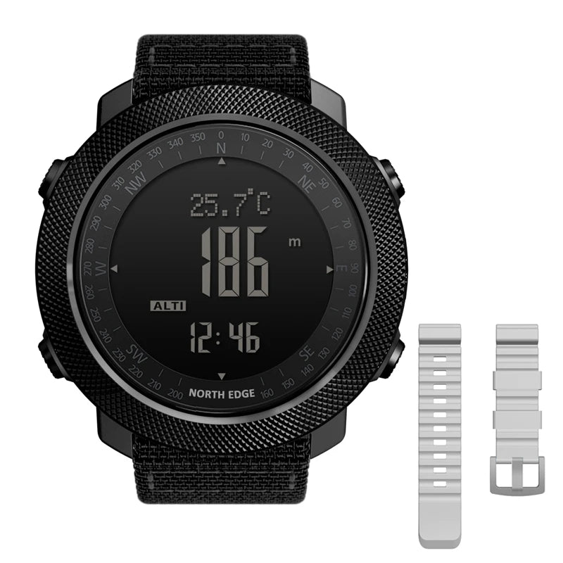 Montre Digitale Sport Étanche — Boussole &amp; Altimètre