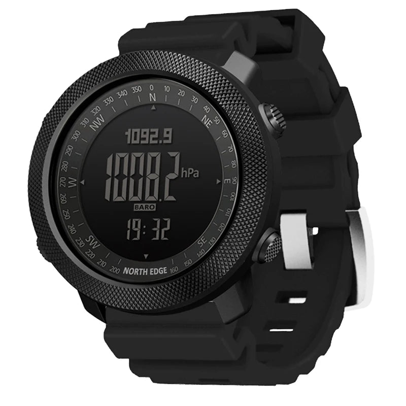 Montre Digitale Sport Étanche — Boussole &amp; Altimètre