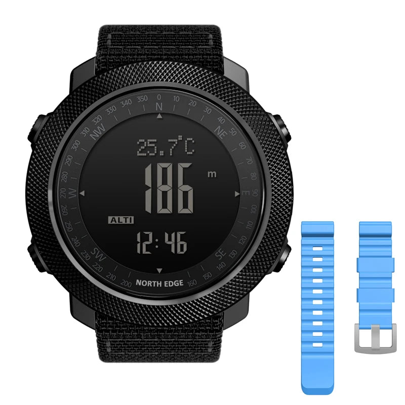 Montre Digitale Sport Étanche — Boussole &amp; Altimètre