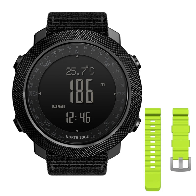 Montre Digitale Sport Étanche — Boussole &amp; Altimètre