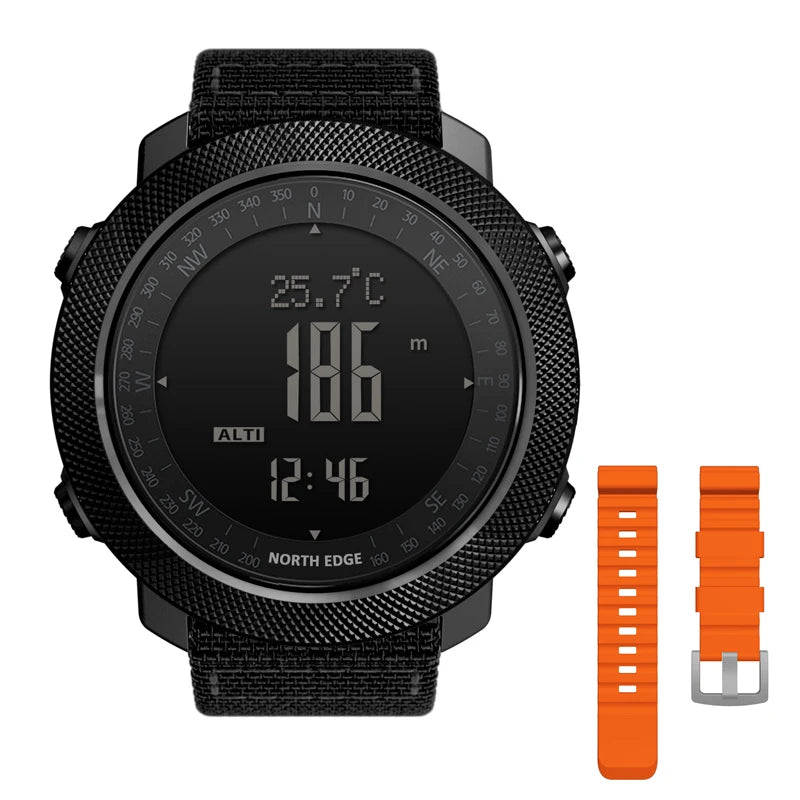 Montre Digitale Sport Étanche — Boussole &amp; Altimètre
