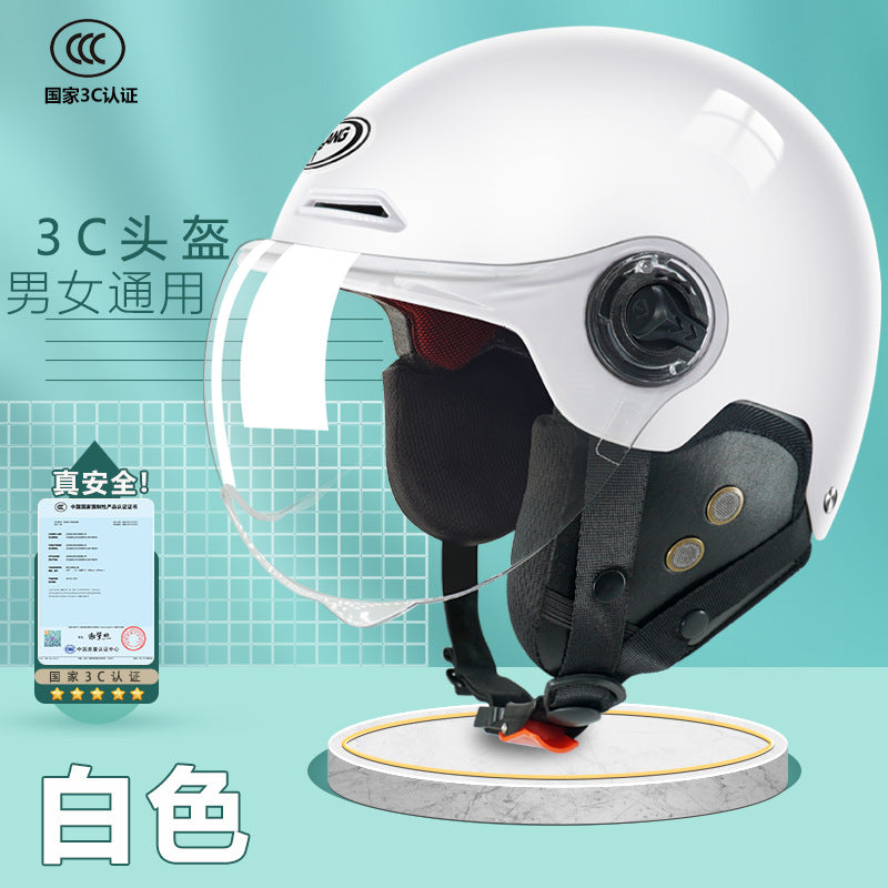 3C certification ear protection electric car helmet men and women summer sunscreen electric car helmet light half helmet manufacturers wholesale