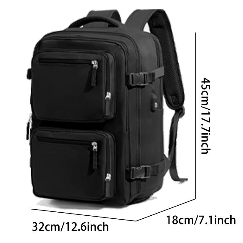Amazon Hot Selling Simple Backpack Men's and Women's Large Capacity Business Computer Bag Multifunctional Travel Luggage Schoolbag