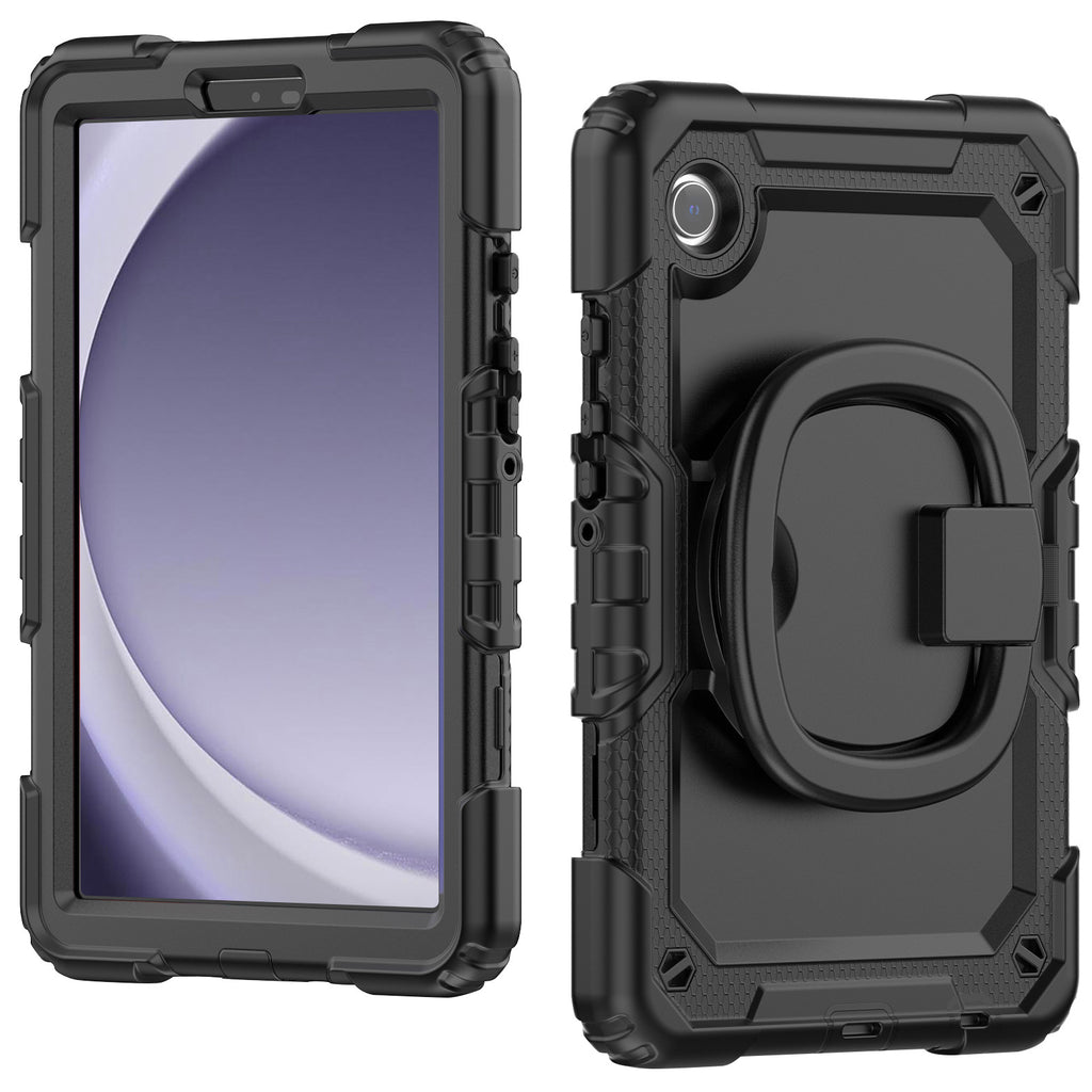 Applicable to Samsung Tab A9 silicone + PC protective case 8.7-inch rotating bracelet X115 multi-functional drop-resistant tablet case