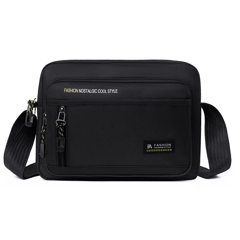 Men's Large Capacity Shoulder Bag Oxford Cloth Multifunctional Small Square Bag Fashionable Outdoor Work Commuter Casual Crossbody Bag