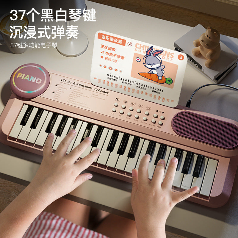 Portable Children's Electronic Organ Multifunctional Educational Musical Instrument Beginner Baby Microphone Boys and Girls Piano Toy Playing