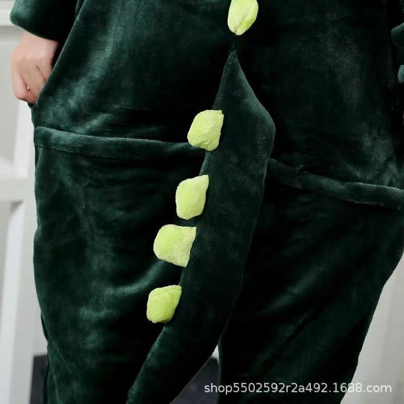 Mixed batch autumn and winter flannel cartoon one-piece pajamas home performance clothes toilet version adult home clothes pajamas