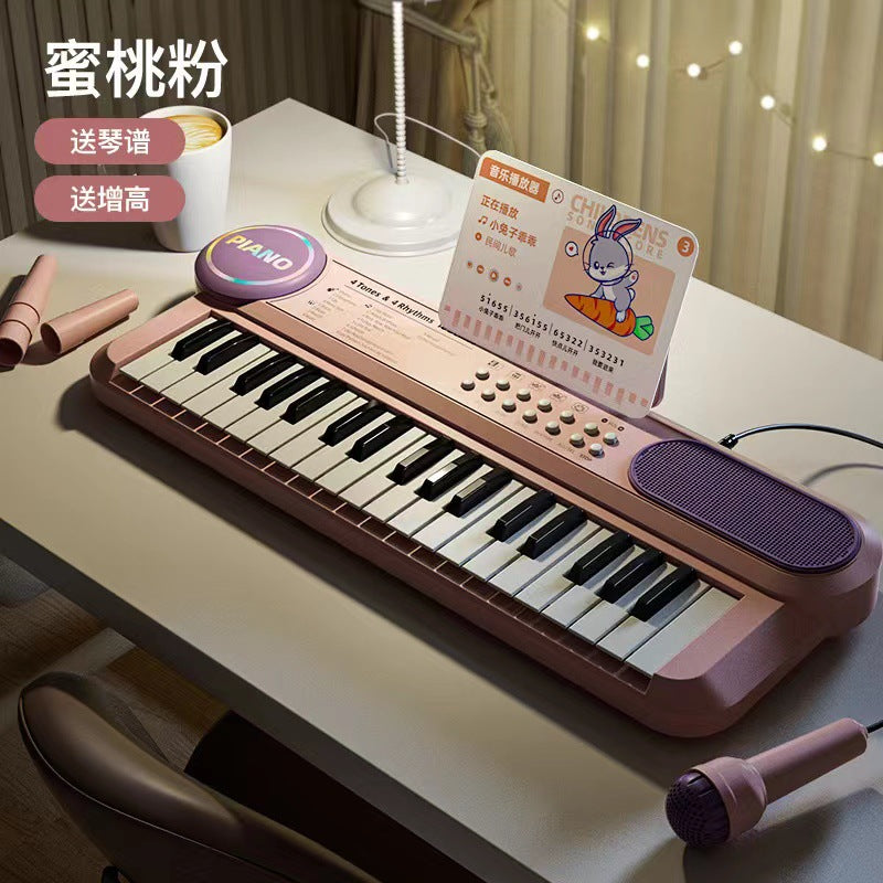 Portable Children's Electronic Organ Multifunctional Educational Musical Instrument Beginner Baby Microphone Boys and Girls Piano Toy Playing