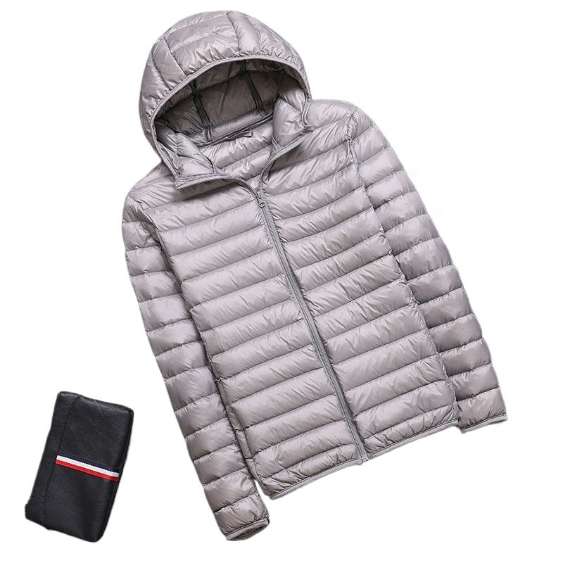 Winter Lightweight fleece-lined Cotton-padded Coat Hooded Men's Korean Style Slim-fit Cotton-padded Coat Men's Warm Jacket Short Cotton-padded Coat Trendy