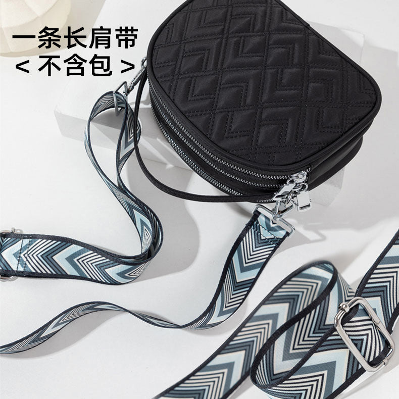 Russia's Popular Women's Bag, Rhombus-Shaped Cross-Body Shoulder Bag, Casual Nylon Small Square Bag, Large Capacity, Fashionable