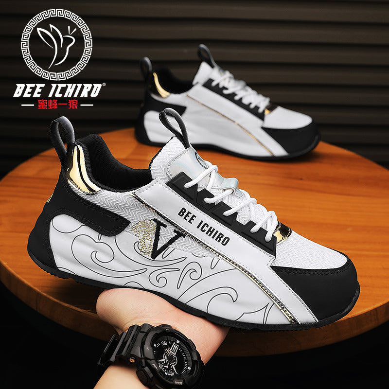 Bee Wolf Flagship Store Men's Shoes, New All-Season Sports Shoes, Summer Breathable Trendy Brand High-End Height-Increasing Shoes