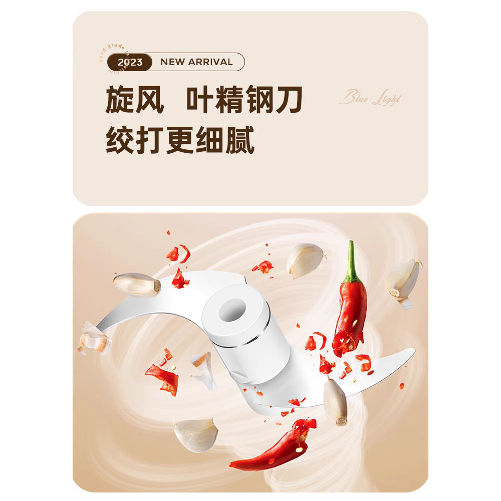 Wireless Electric Garlic Masher Household Food Grade Baby Food Auxiliary Machine Kitchen Garlic Stir Barbecue Seasoning Cooking Machine