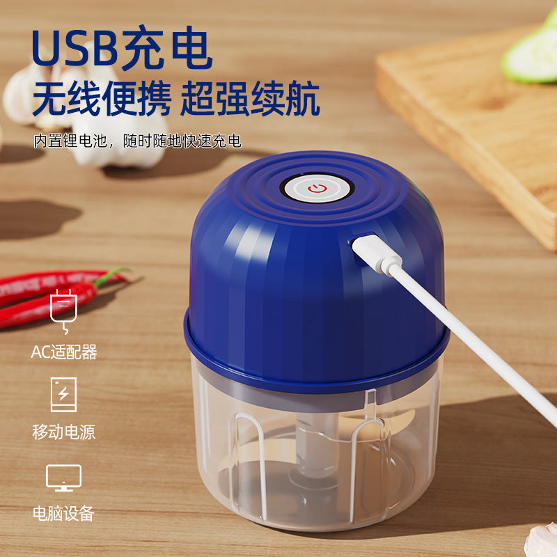 Wireless Electric Garlic Masher Household Food Grade Baby Food Auxiliary Machine Kitchen Garlic Stir Barbecue Seasoning Cooking Machine