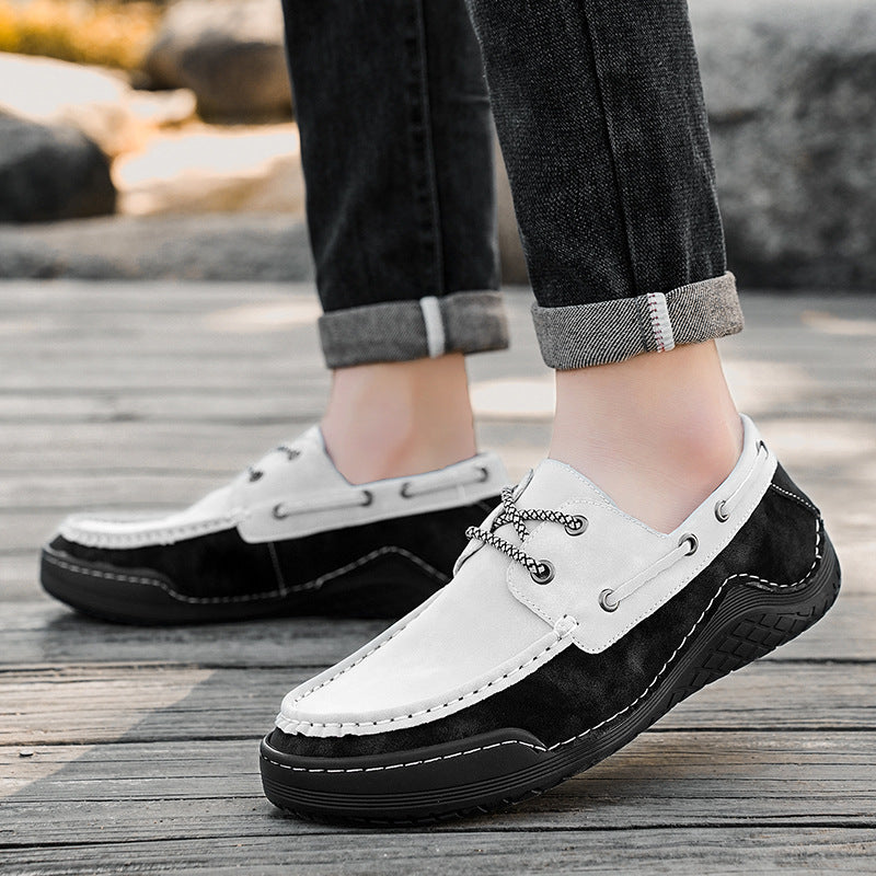Spring and Summer New Products, Foreign Trade Aliexpress Popular Large Size Men's Shoes, Genuine Leather Casual Non-Slip Men's Slip-On Shoes