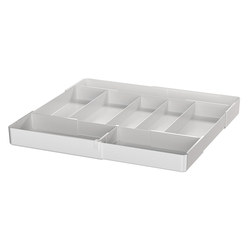 Drawer Storage Box Retractable Cosmetics Sundries Sorting Box Cabinet Partitioned Box Kitchen Tableware Desktop