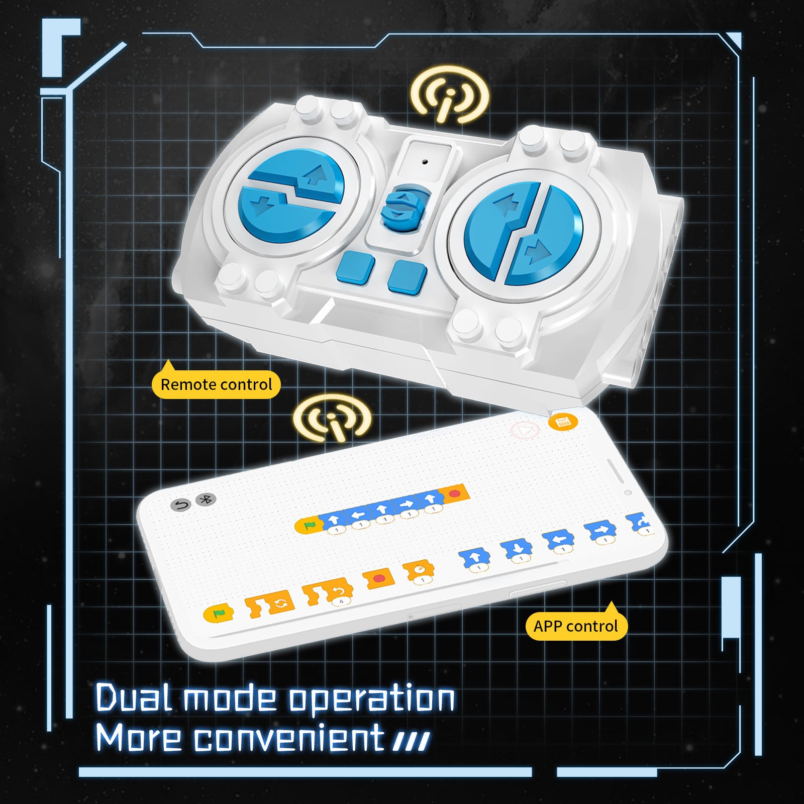 Children and Teenagers Stem Programming Robot Compatible with Building Blocks Electric Remote Control Science and Education Toys Gifts Programmable