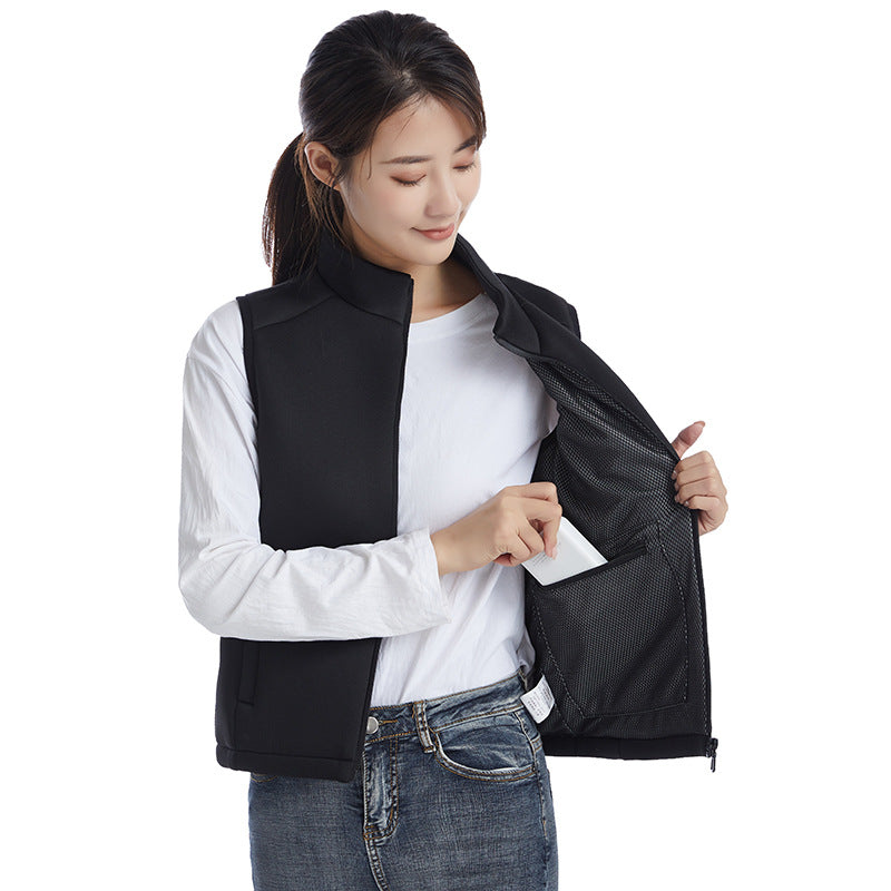 Cross-border Intelligent Electric Heating Clothing Nine-zone Heating Vest Double-control Three-gear Temperature-controlled USB Charging Men's and Women's Constant Temperature Vest