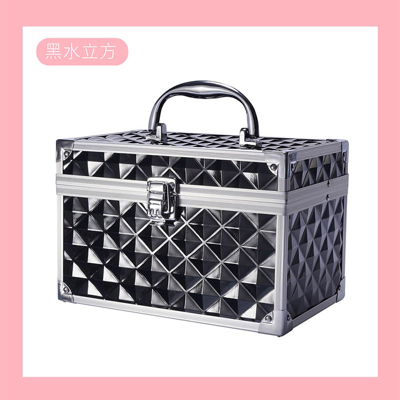 Professional ear picking and foot washing KTV practical toolbox single open double-layer cosmetic case with mirror beauty eyelash storage box