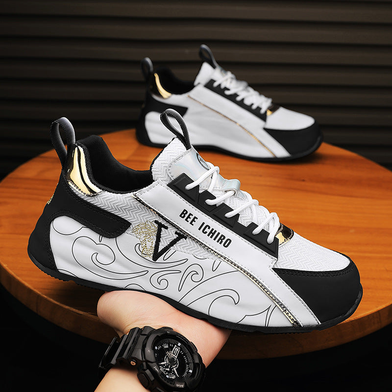 Bee Wolf Flagship Store Men's Shoes, New All-Season Sports Shoes, Summer Breathable Trendy Brand High-End Height-Increasing Shoes
