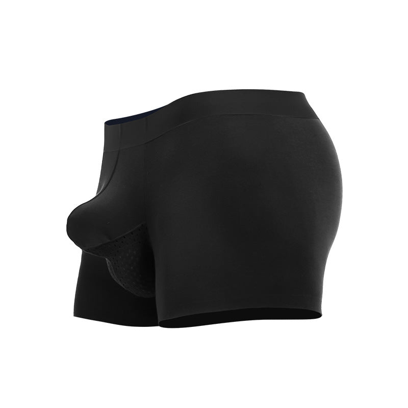 Men's Bullet-Style Spermatic Cord Separation Underwear, Ice Silk Pouch Boxer Briefs for Varicose Veins, Thin Style