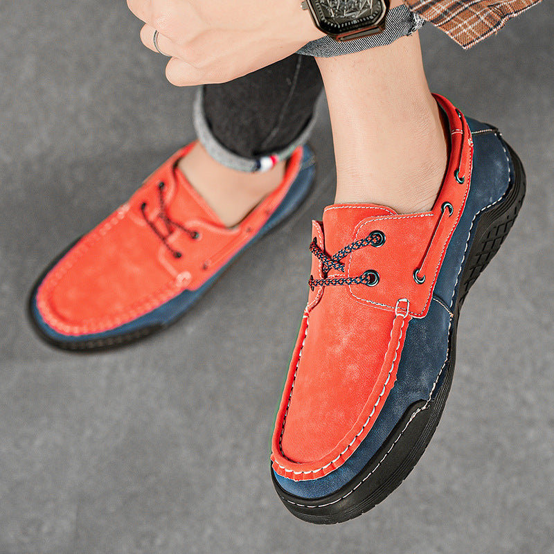 Spring and Summer New Products, Foreign Trade Aliexpress Popular Large Size Men's Shoes, Genuine Leather Casual Non-Slip Men's Slip-On Shoes