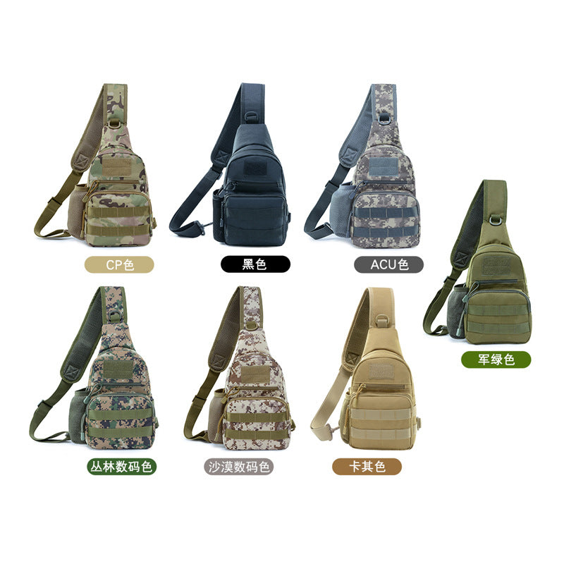 Men's Riding Outdoor Sports Bag Casual Shoulder Kettle Hanging Bag Portable Tactical Army Camouflage Water Bottle Chest Bag