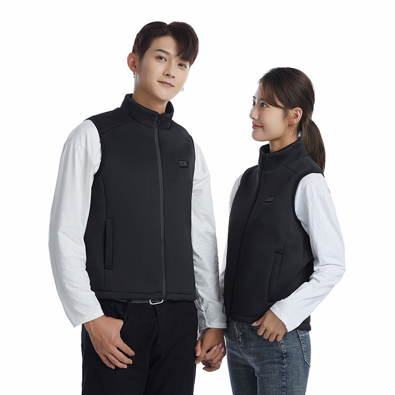 Cross-border Intelligent Electric Heating Clothing Nine-zone Heating Vest Double-control Three-gear Temperature-controlled USB Charging Men's and Women's Constant Temperature Vest