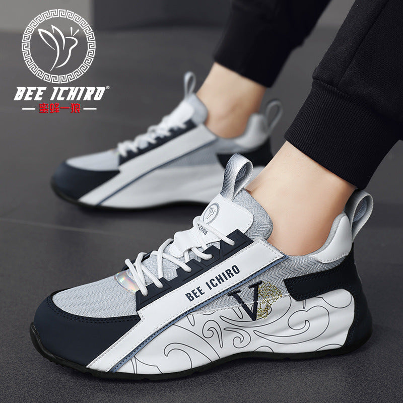 Bee Wolf Flagship Store Men's Shoes, New All-Season Sports Shoes, Summer Breathable Trendy Brand High-End Height-Increasing Shoes
