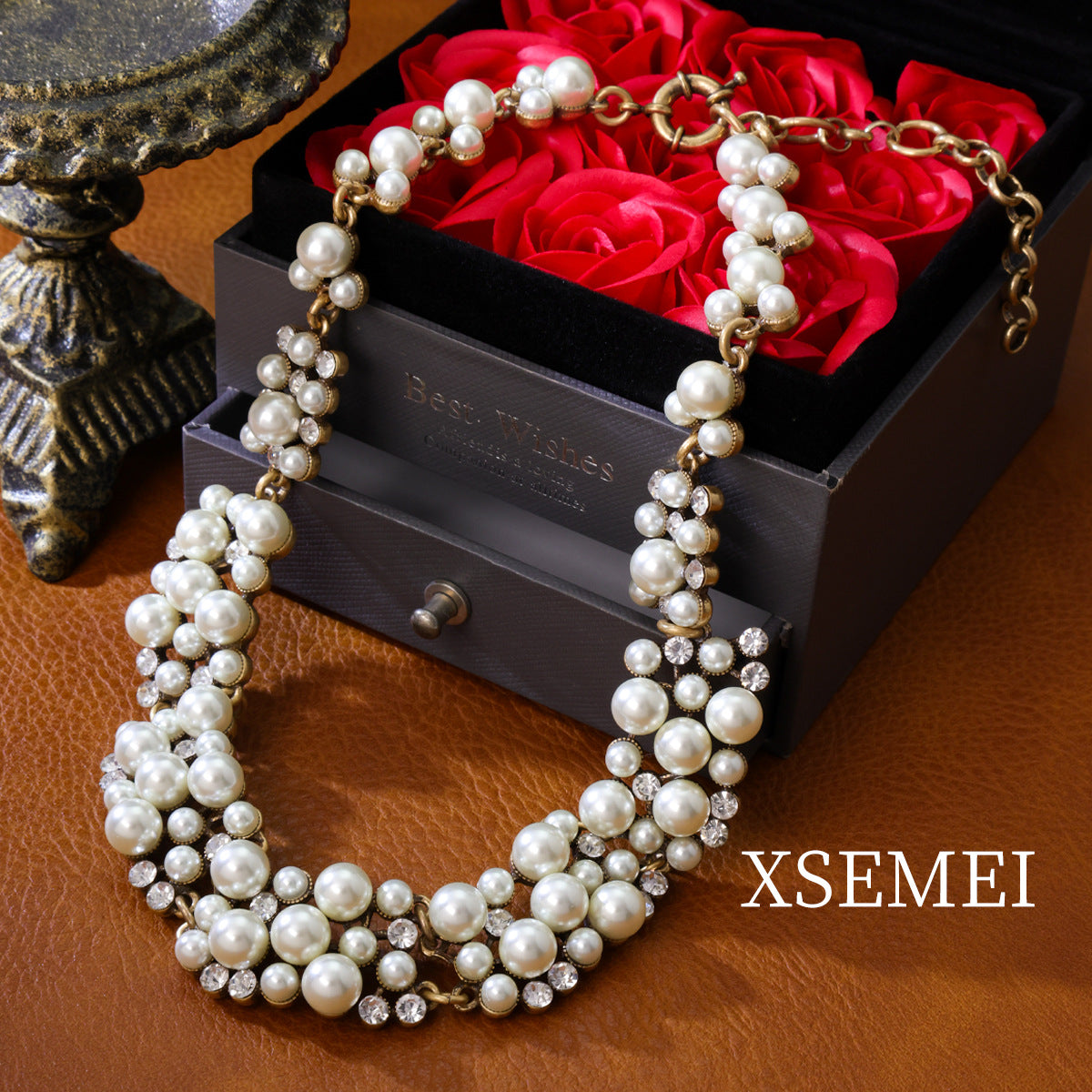 Vintage Pearl Niche Collarbone Necklace Bridal Accessories Temperament Necklace Collarbone Chain Wholesale