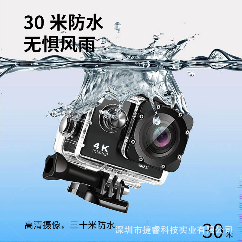 Foreign Trade Wholesale High-Definition Mini Waterproof Sports Camera Cycling Multi-Function Can Be Connected to Wifi with Remote Control Camera Anti-Shake