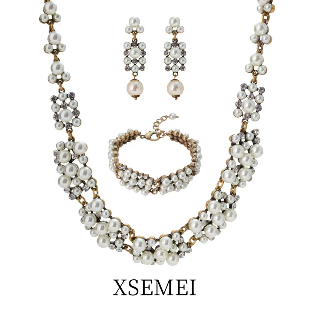 Vintage Pearl Niche Collarbone Necklace Bridal Accessories Temperament Necklace Collarbone Chain Wholesale
