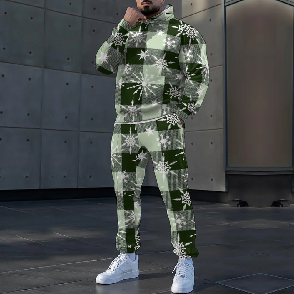 2024 Cross-Border Independent Station New Trendy Clothing Christmas Casual Loose Hat Style Men's Sweatshirt Men's Suit