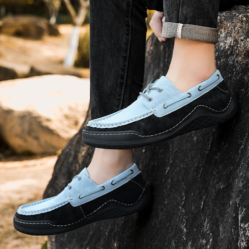 Spring and Summer New Products, Foreign Trade Aliexpress Popular Large Size Men's Shoes, Genuine Leather Casual Non-Slip Men's Slip-On Shoes