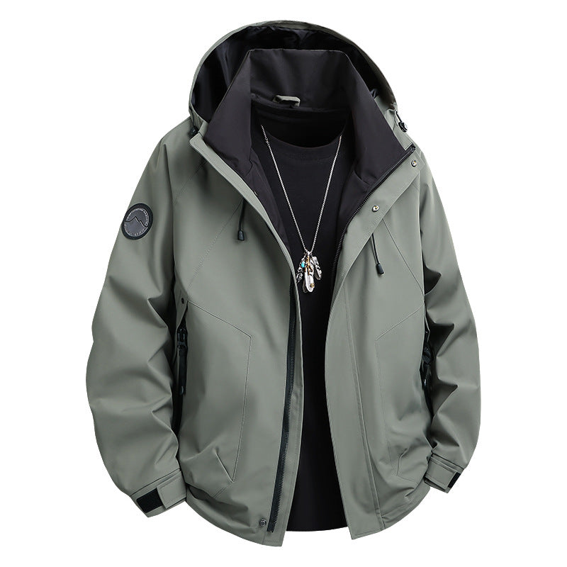 Charge clothing single-layer outdoor single-stroke work clothes with hood tide coat for men and women windproof waterproof anti-fouling leisure fishing
