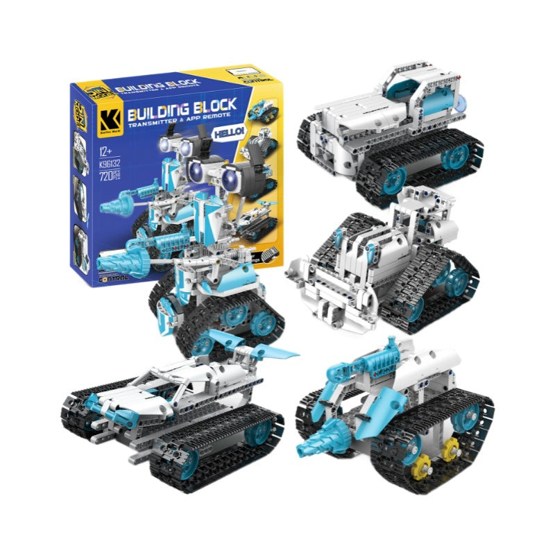 Children and Teenagers Stem Programming Robot Compatible with Building Blocks Electric Remote Control Science and Education Toys Gifts Programmable