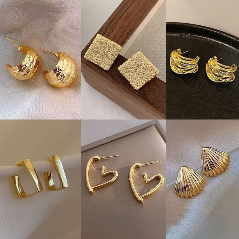 Heart-Shaped Earrings for Women, Summer Ins Niche Earrings, Fashionable Versatile Internet Celebrity Earrings, Trendy Style 2025 New Model