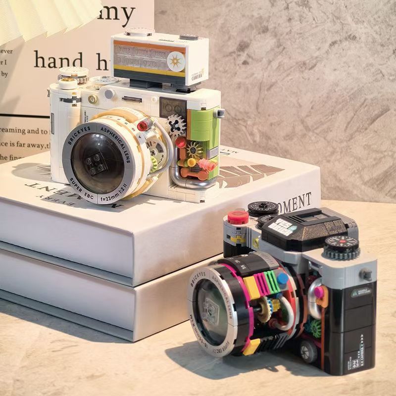 Compatible with Lego Retro SLR Camera Building Blocks Assembled Handmade Toy Model Ornaments Children Gift Batch