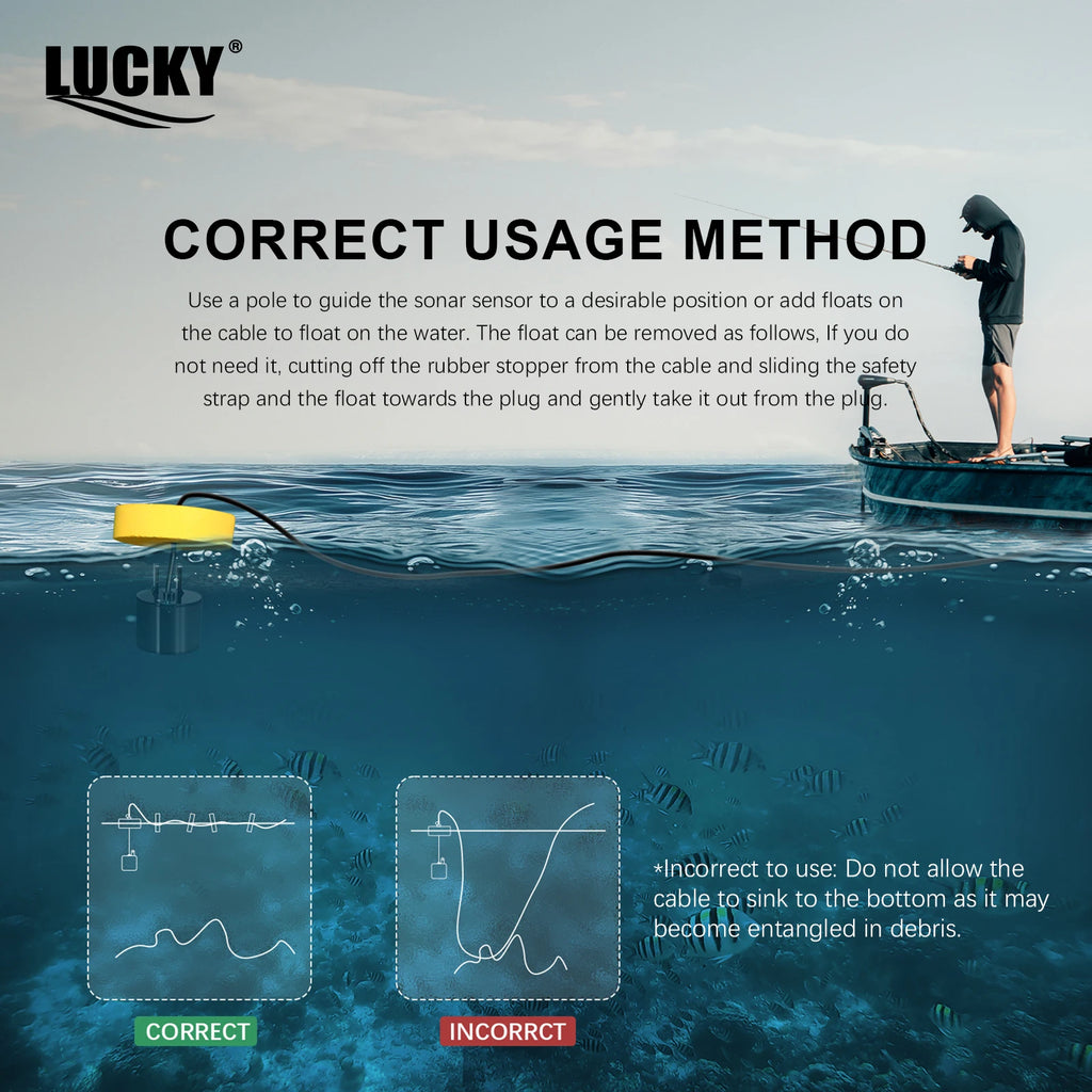 Détecteur de Poissons Sonar Portable 100m