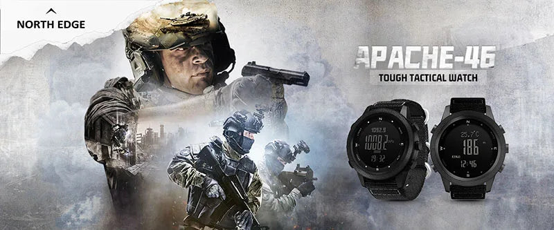 Montre Digitale Sport Étanche — Boussole &amp; Altimètre