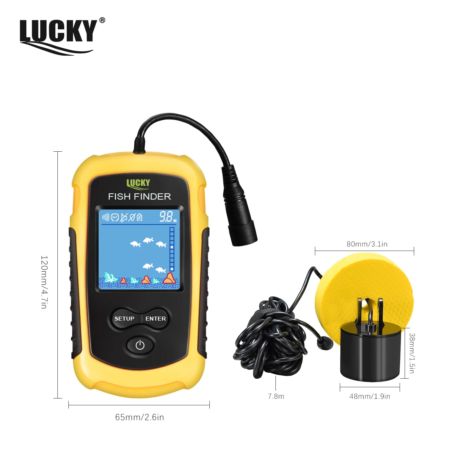 Détecteur de Poissons Sonar Portable 100m