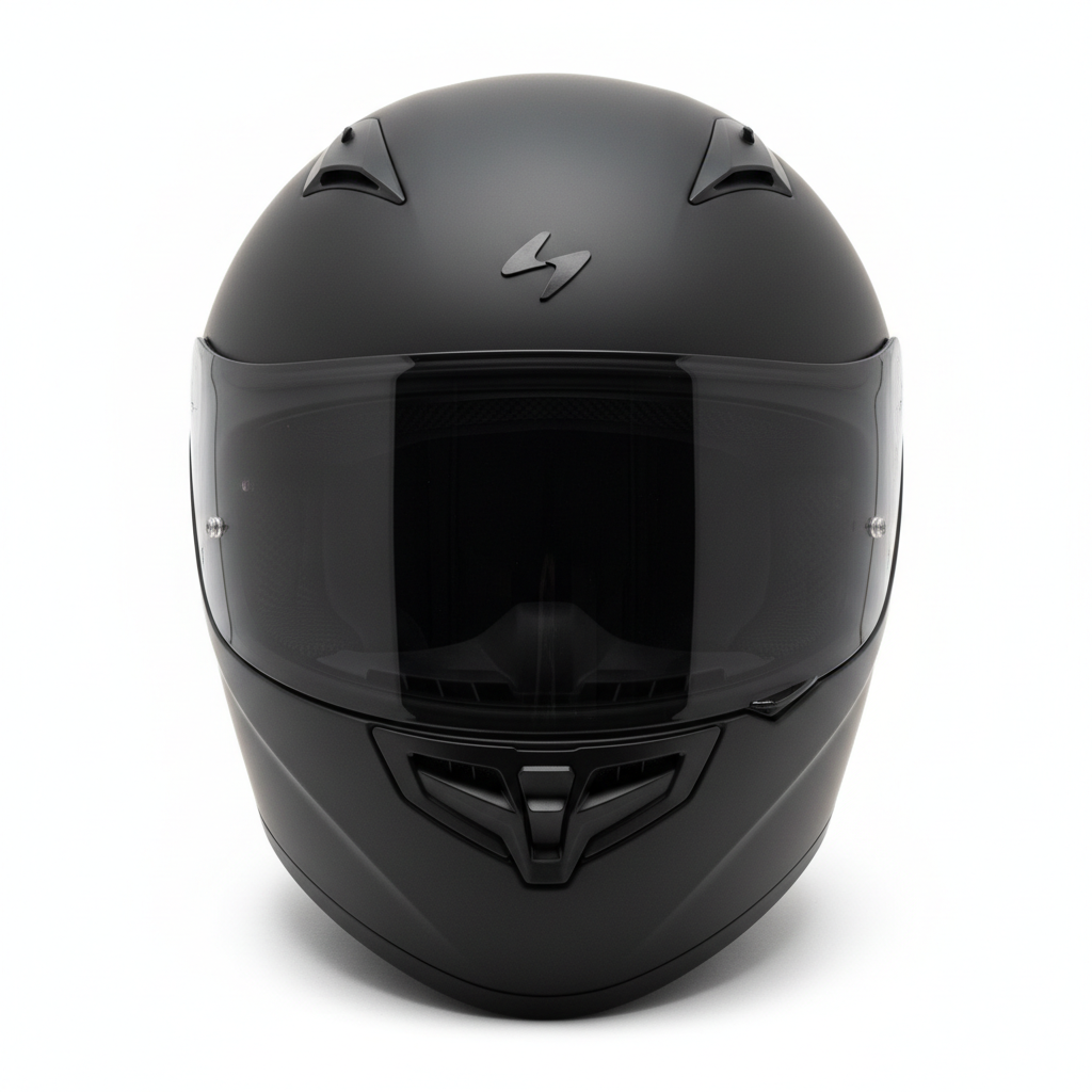 Casque Moto Intégral Noir Mat ECE 22.06 - Confort & Sécurité